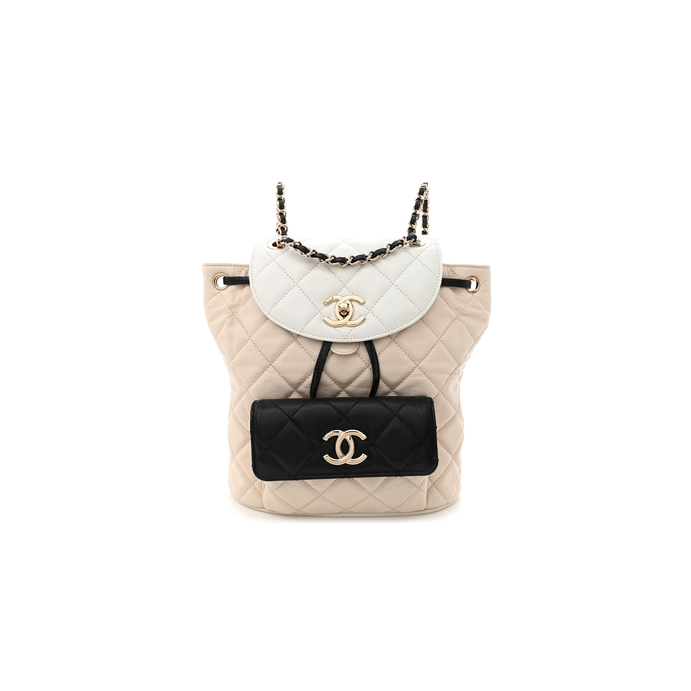 CHANEL GOATSKIN QUILTED SMALL BACKPACK 1192184 (23*22*11cm)